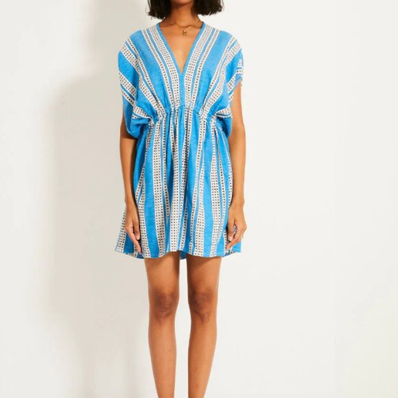 Lemlem Cotton Caftan Swim Cover Up Dress - Small - Picture 2 of 5